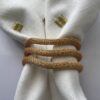 Set x 4 Gold Triple Ring Napkin Rings