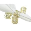 Set de 4 anillos de servilleta dorados