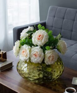 Florero de cristal Palmgren con hoyuelos - Redondo