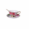 Set Taza de té - – Diseño Rosas Rojas
