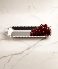 Bandeja Ovalada con Borde de Esferas (Prequeña)