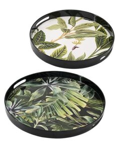bandejas decorativas redondas con diseño de palmera - grande