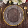 Plato base modelo lines borde oro