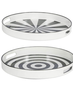 Bandejas Redondas Black and White - Imagen 3