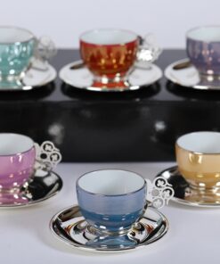 Set de 6 Tazas de Colores Silver
