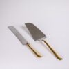 Set de Pala y Cuchillo dorado martillado
