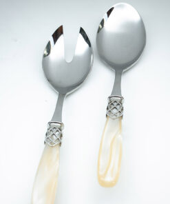 set de cuchara y tenedor  modelo France -metacrilato champana perlado