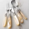 set cubierto stainless steel modelo France-metacrilato  champagna perlado