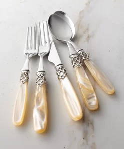 set cubierto stainless steel modelo France-metacrilato  champagna perlado