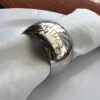 Set x 4 Silver Hammered Napkin Rings