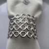 Set x 4 Silver Circles Napkin Rings