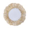 Plato Base de Flor Dorada