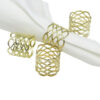 Gold Swirl Napking Rings Set x 4
