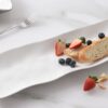 Rectangular serving piece