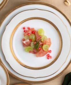 vajilla Stavely Gold- Microwave safe Noritake