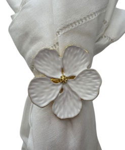 Anillos para Servilletas / white flower - Imagen 2