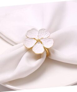 Anillos para Servilletas / white flower - Imagen 3