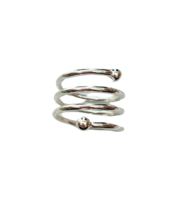 Anillos para Servilleta / silver spiral - Imagen 2