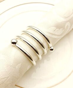 Anillos para Servilleta / silver spiral - Imagen 4