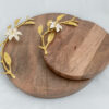 Small Cheese Board - White Jasmin Flower