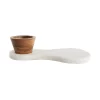 Marble Serving Board with Mango Wood Bowl