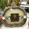 Candle in a Wooden Pumpkin Bowl