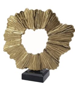 Figura Decorativa Vintage en Tonos Dorados