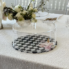 Cúpula Decorativa para cake con Base a Cuadros Negros