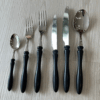 set cubierto stainless steel modelo ELBA - metacrilato negro