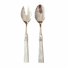 Set de cuchara y tenedor  modelo CAPRI - blanco perla
