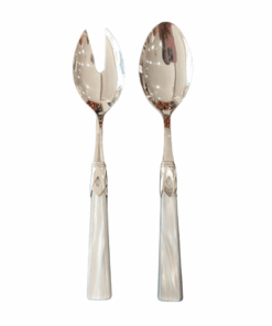 Set de cuchara y tenedor  modelo CAPRI - blanco perla