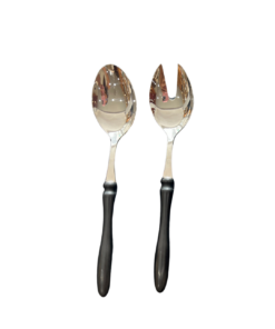 set de cuchara y tenedor  modelo ELBA -metacrilato negro