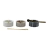 Set bowls de marmol para servir con cuchillos