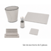 Set de Escritorio 5 Piezas en Cuero Sintético – Color Crema