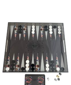 Bandeja de Juego Backgammon – Diseño Ojo Artístico